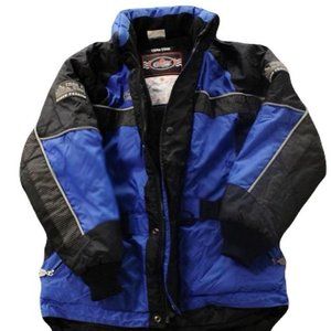 Vintage Blue Choko Winter Snow Racer Coat